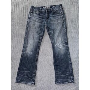 BKE Buckle Carter Mens Jeans BootLeg Distressed Cowboy Size 32 S
